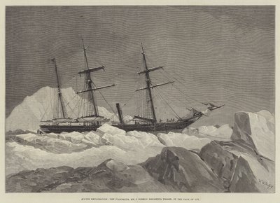 Arctische verkenning, de Jeannette, het schip van de heer J Gordon Bennett, in het pakijs door Walter William May